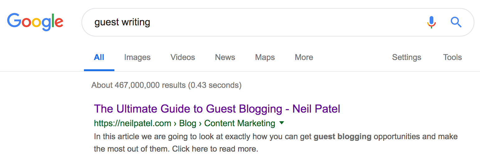 guest writing Google Search